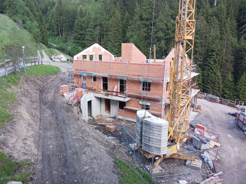 Costruzione del maso Oberbacherhof