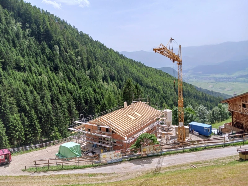 Costruzione del maso Oberbacherhof